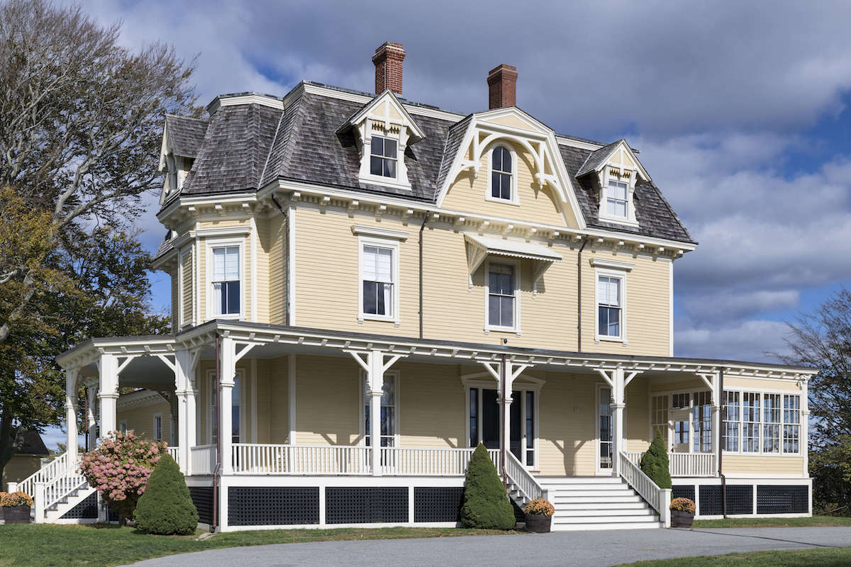 OCEAN DRIVE, NEWPORT, RHODE ISLAND: Historic Eisenhower House, 1873.