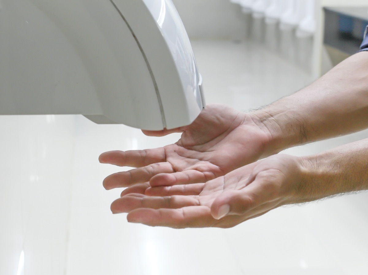 Hand Air Dryer In Public Toilet or Washrooms