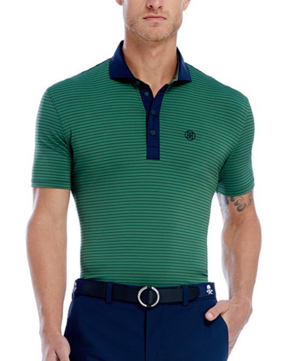 g fore narrow stripe polo