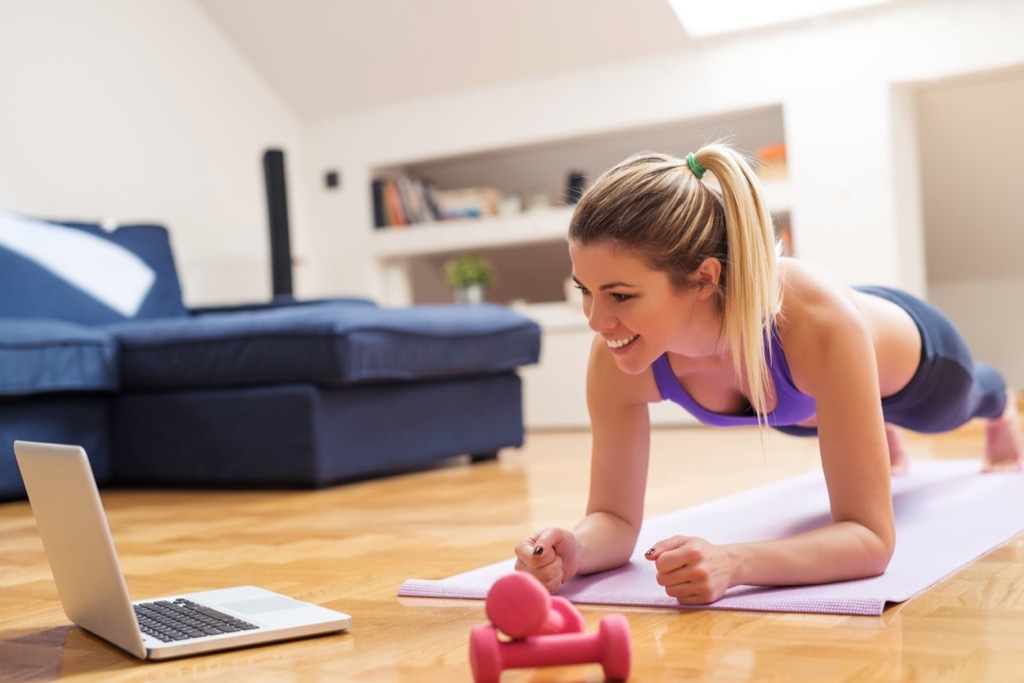 Woman Doing an At-Home Workout {Christmas Gift Ideas}