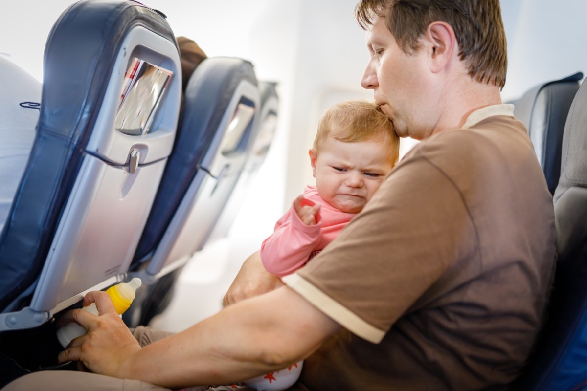 crying baby on airplane things that horrify flight attendants