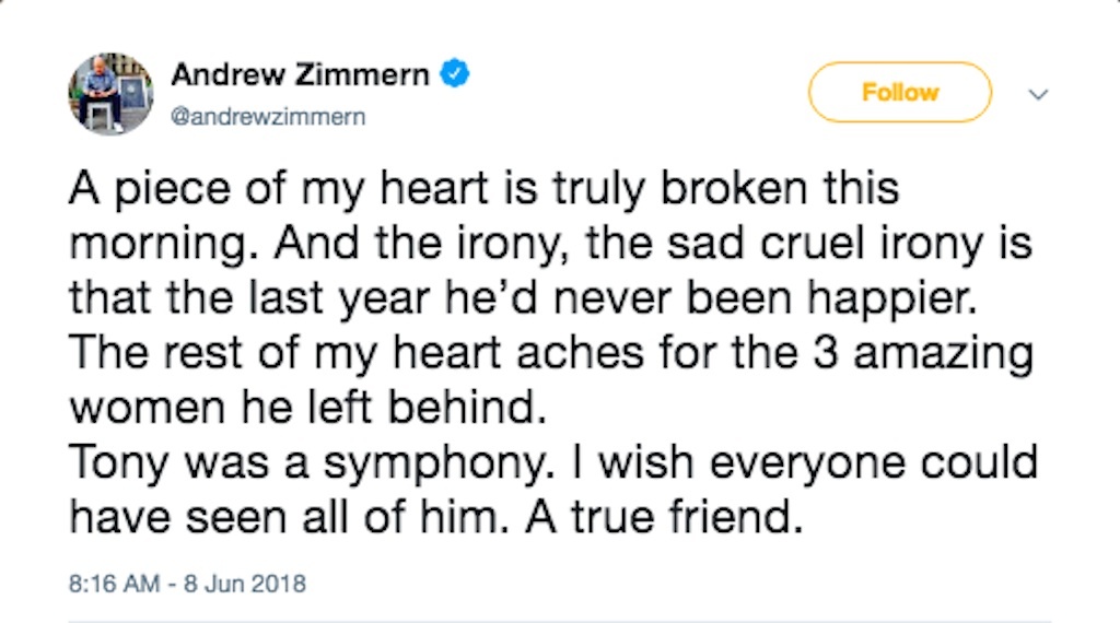 andrew zimmern tribute to anthony bourdain