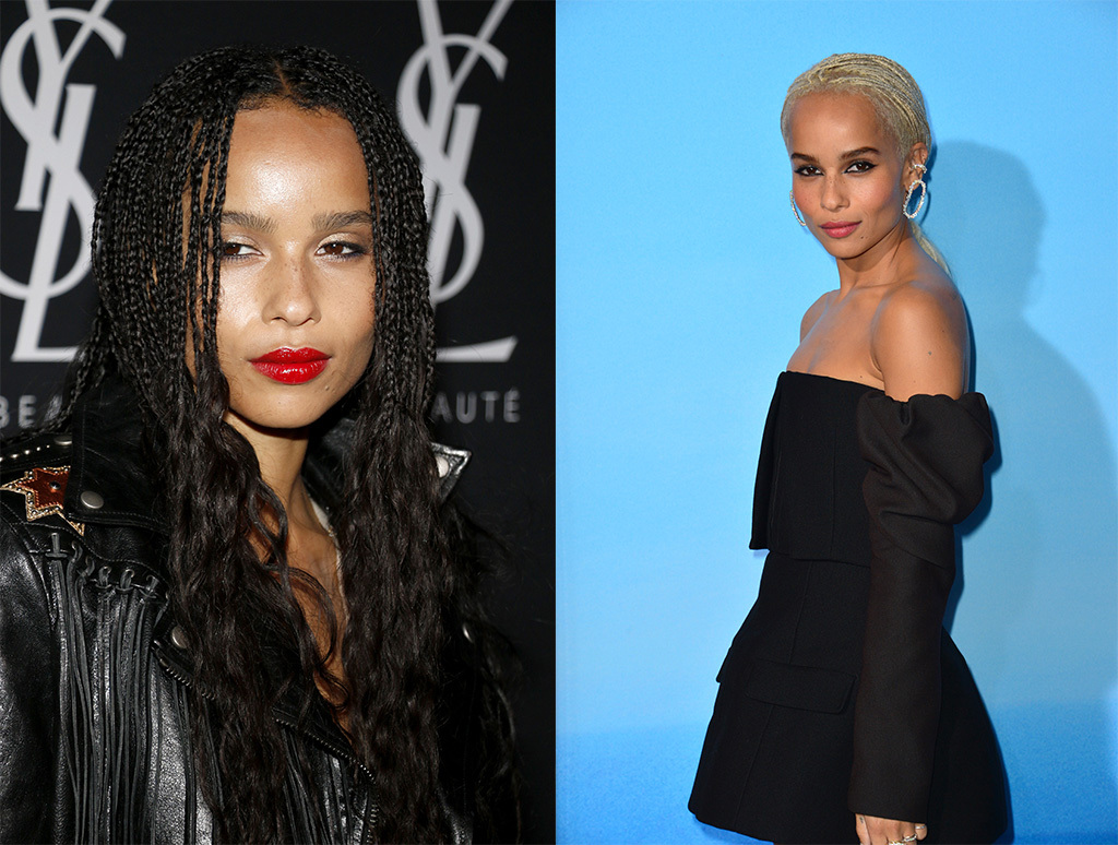 Zoe Kravitz, hair transformation, celebrity