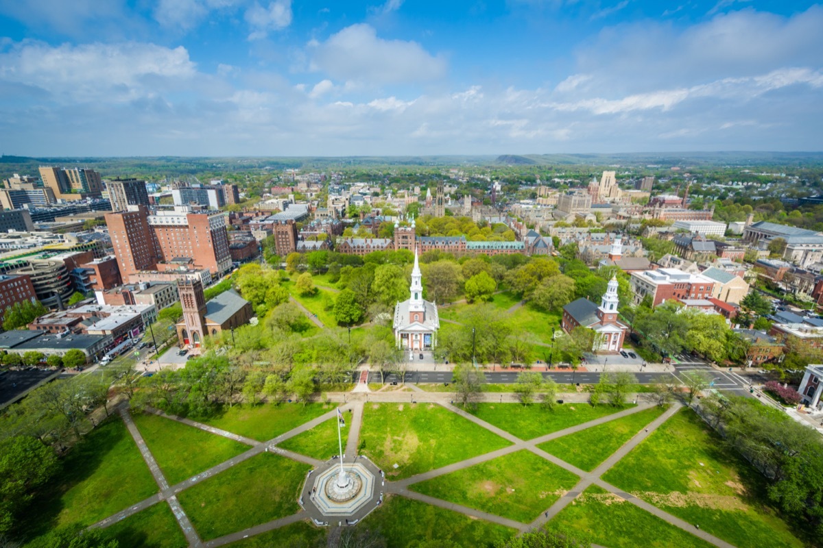 aerial view of new haven