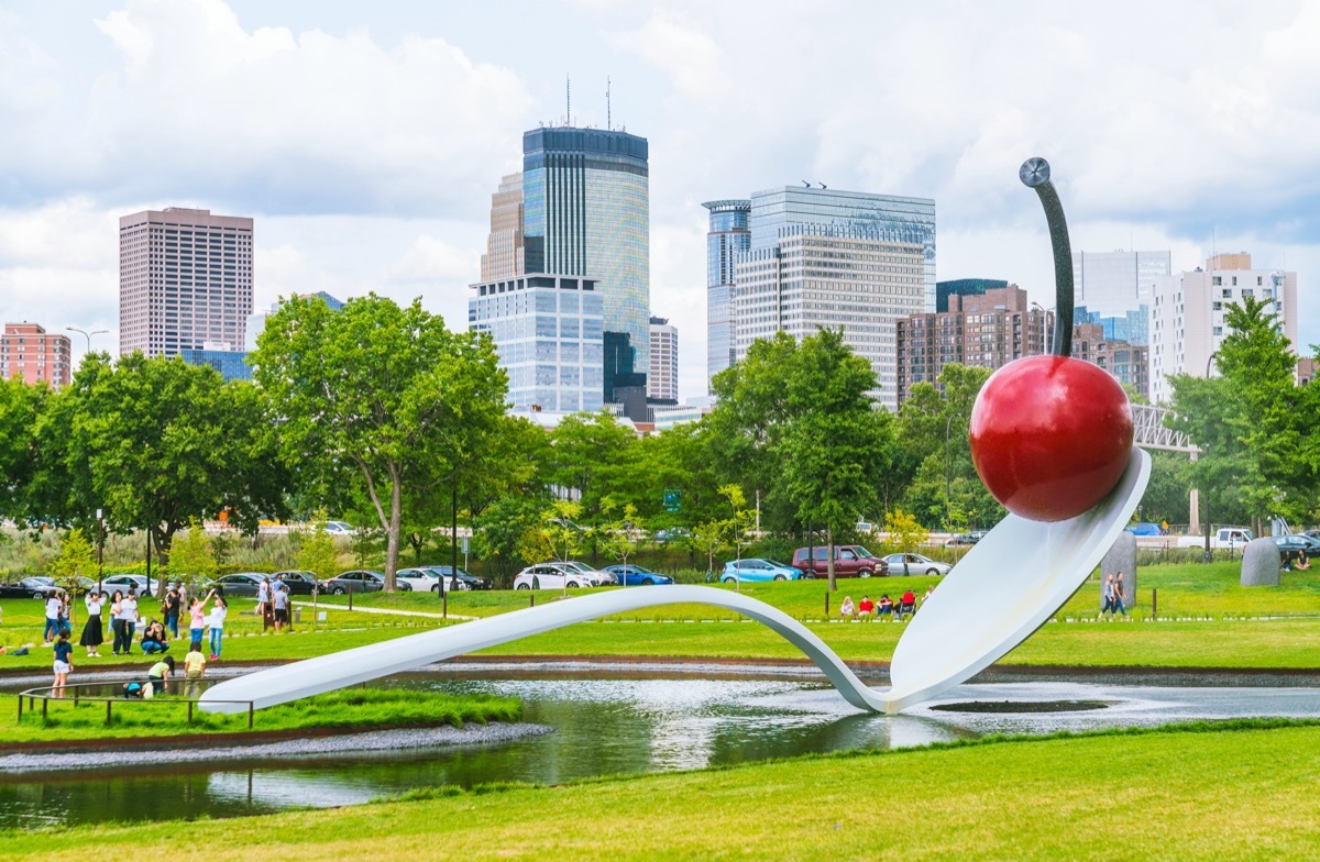 The Spoonbridge and Cherry at the Minneapolis Sculpture Garden.