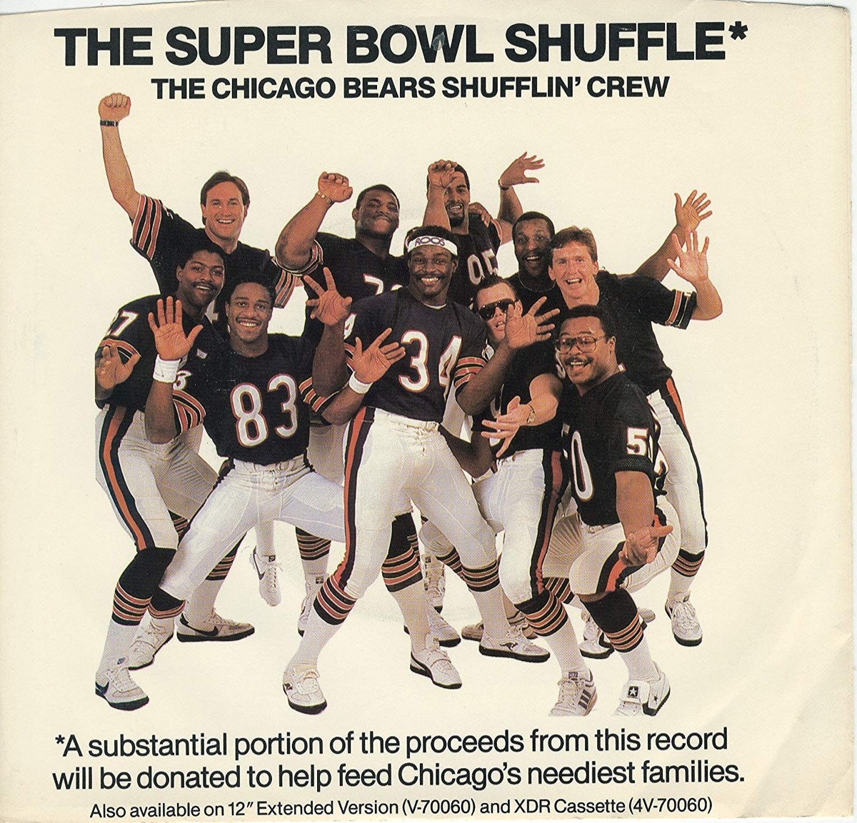 Super Bowl Shuffle album cover featuring Chicago Bears