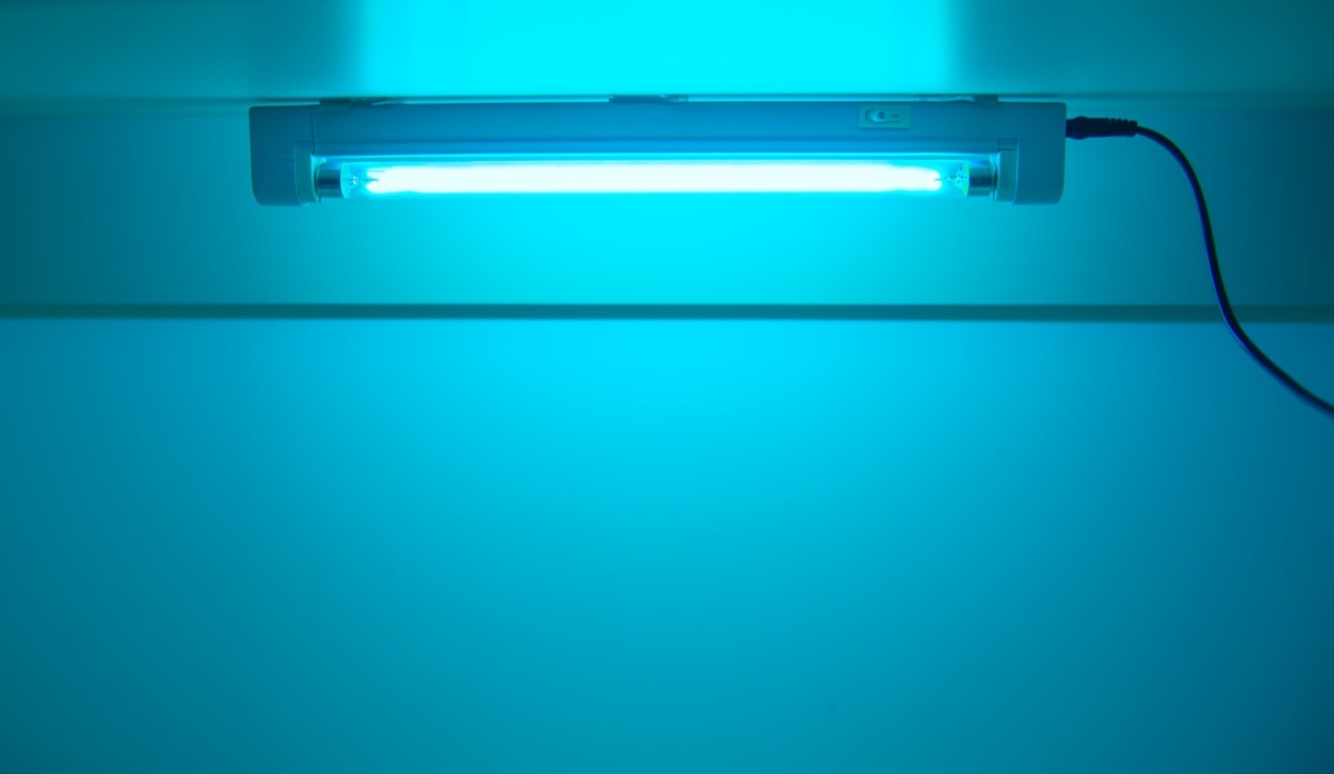 UV lamp sterilization of air and surfaces