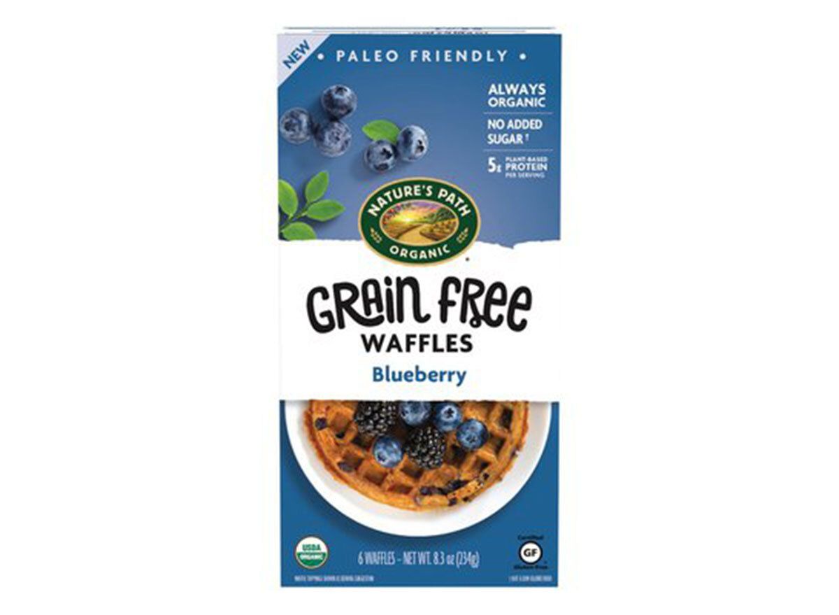 natures path blueberry grain free waffles