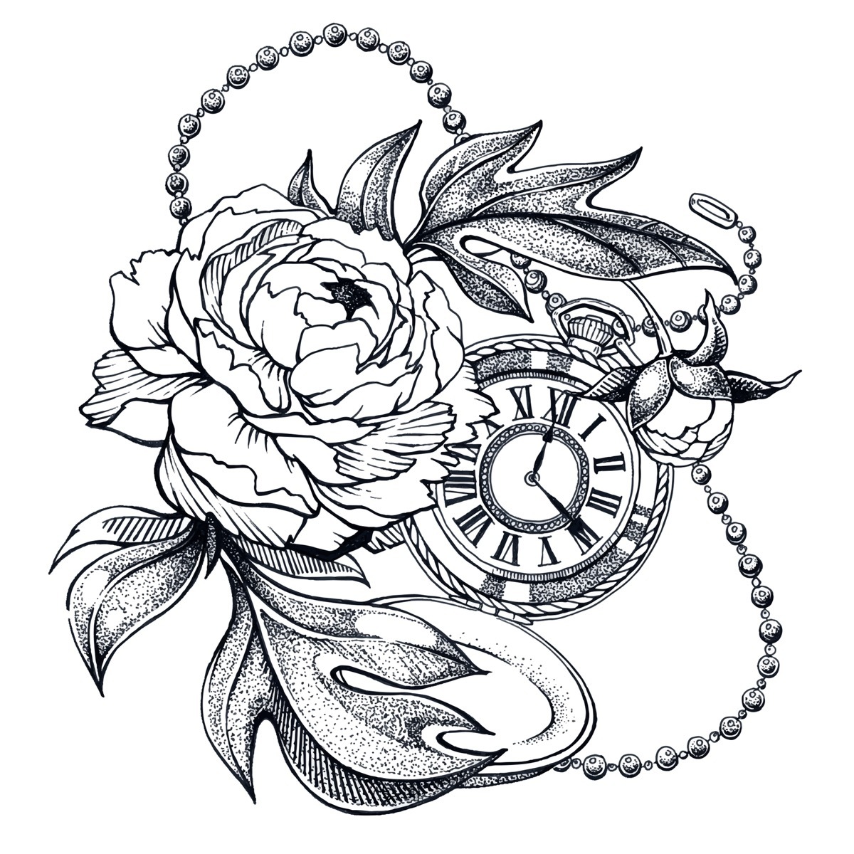 pocket watch tattoo idea