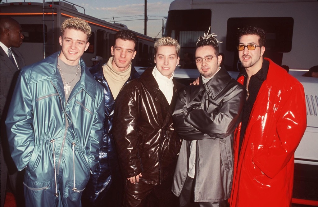 n'sync with frosted tips in the 1990s