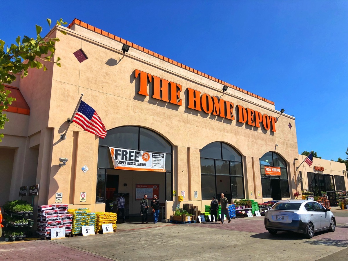 the outside of the Home Depot store in El Cerrito, California