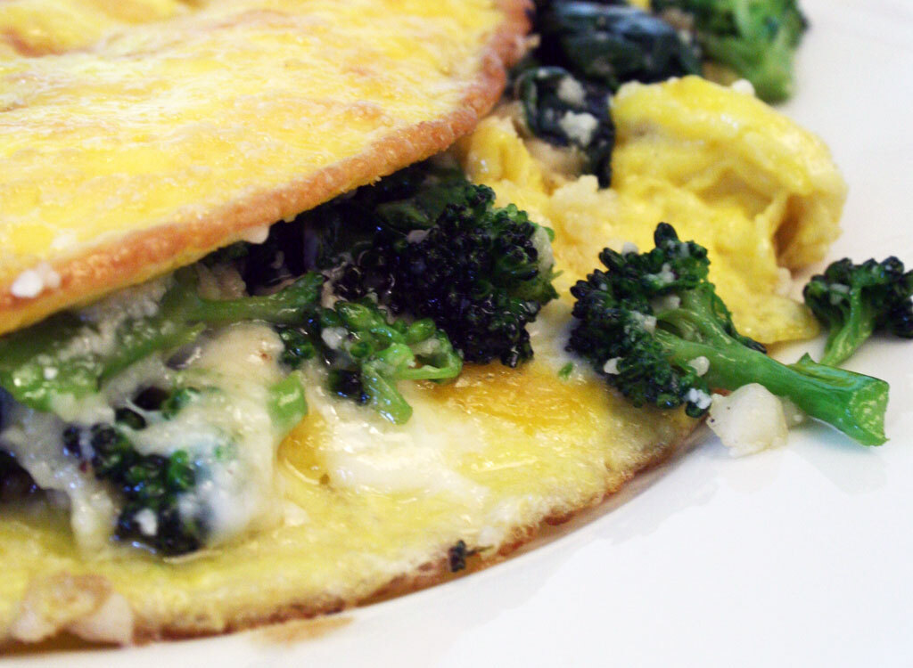 Broccoli cheese omelet