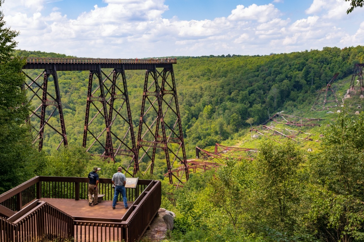 kinzua bridge in kane pennsylvania destroyed during the 2003 tornado