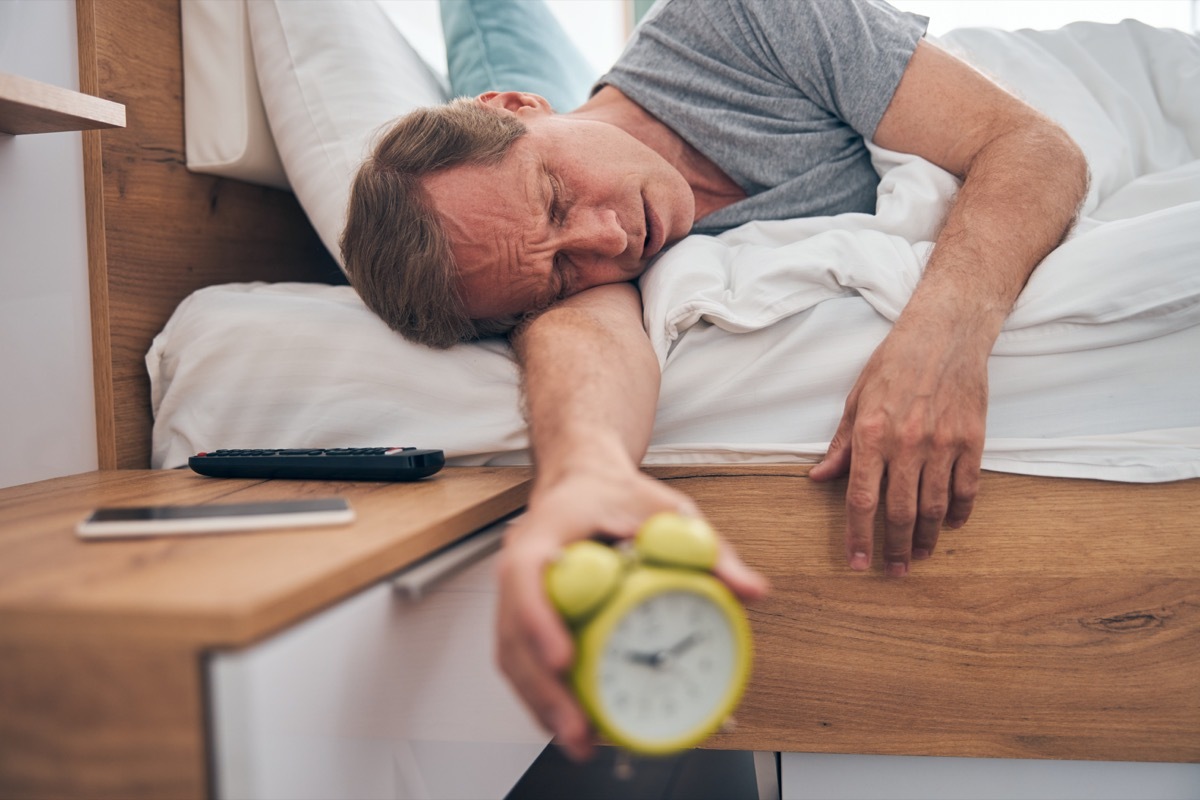 Man sleeping with mouth open