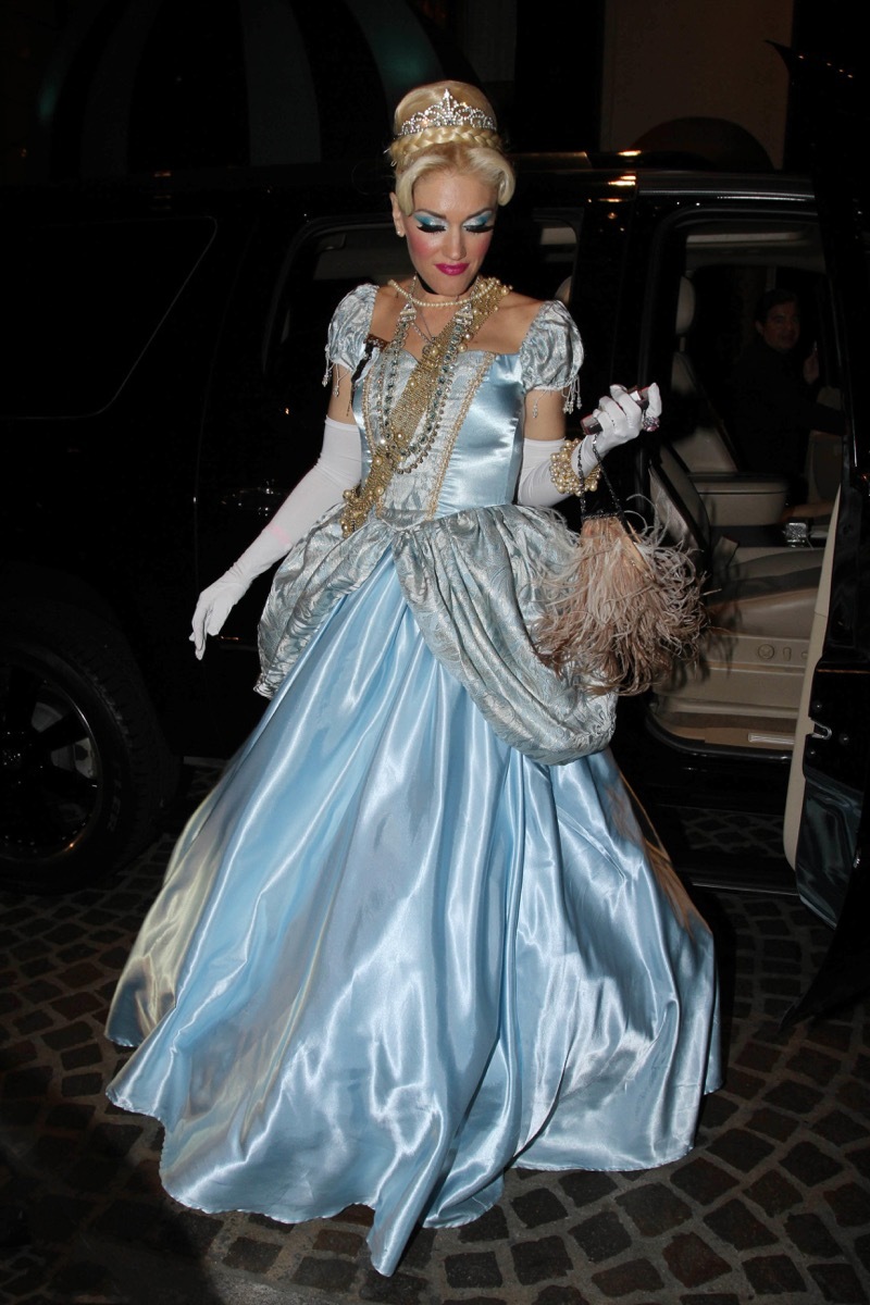 Gwen Stefani dressed as Cinderella for Halloween