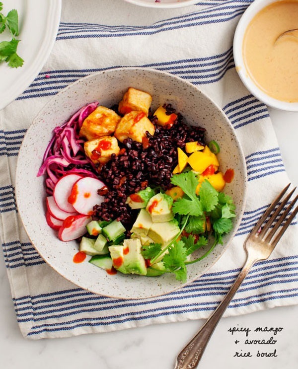 Bowl roundup mango avocado rice