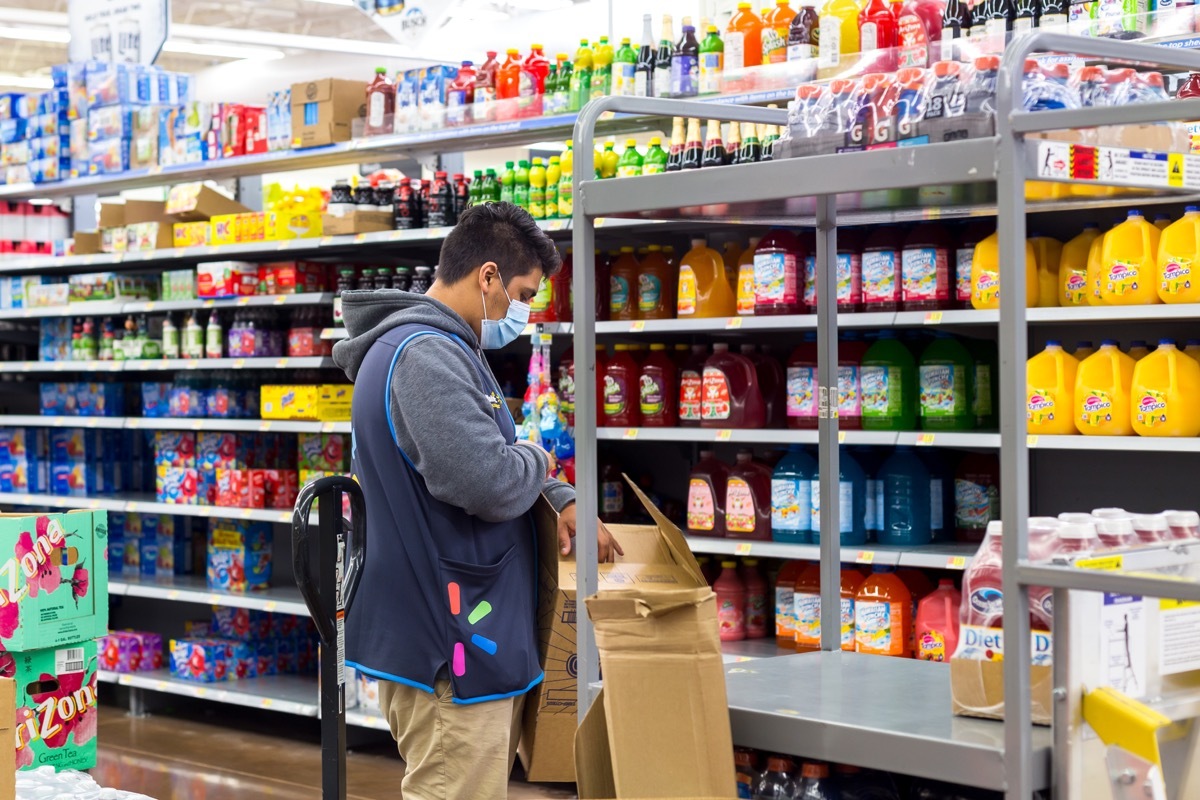 Currently in Walmart customers and workers need to wear masks for protection during the COVID-19 pandemic