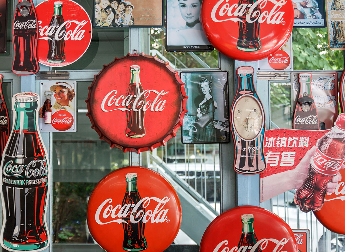 vintage coke logo wall products