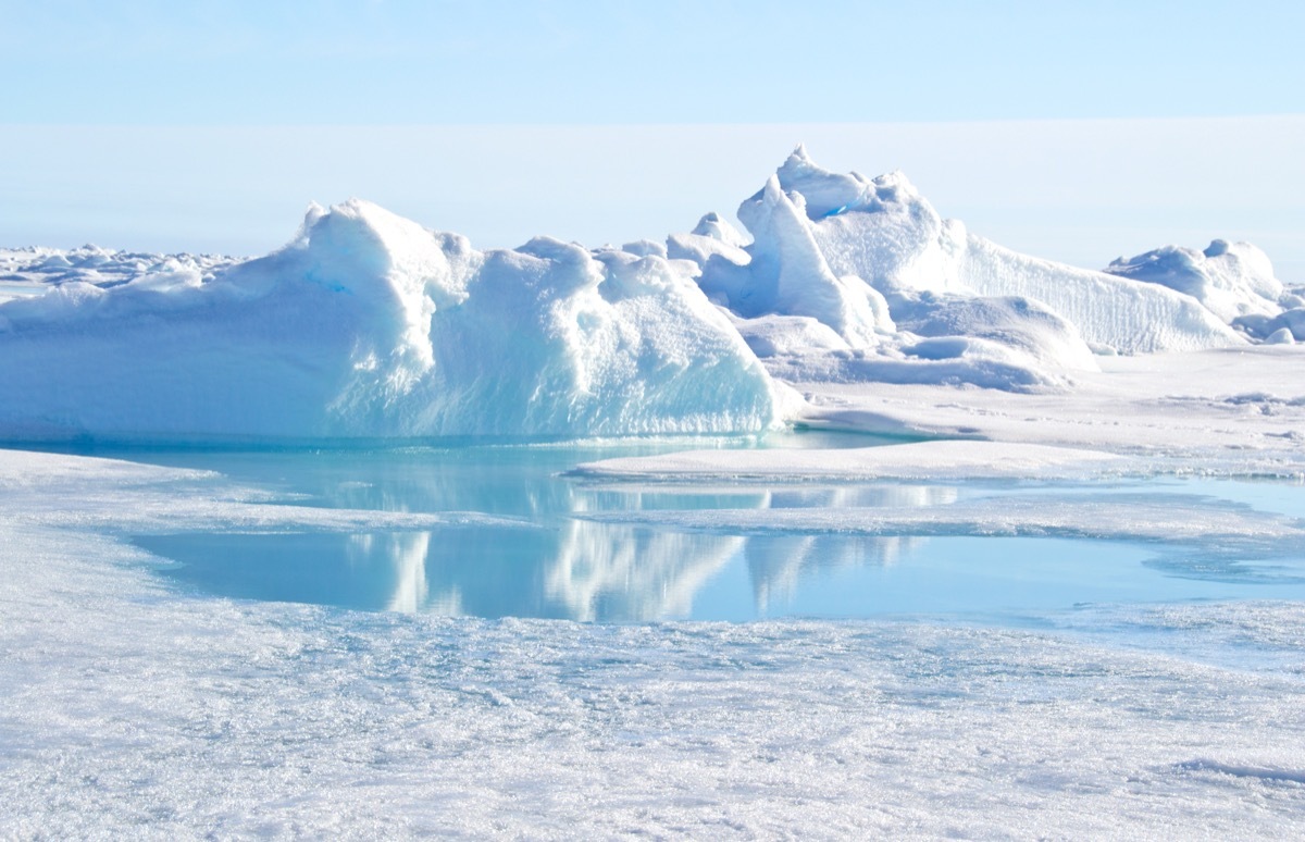 north pole with ice and glaciers, women achievements