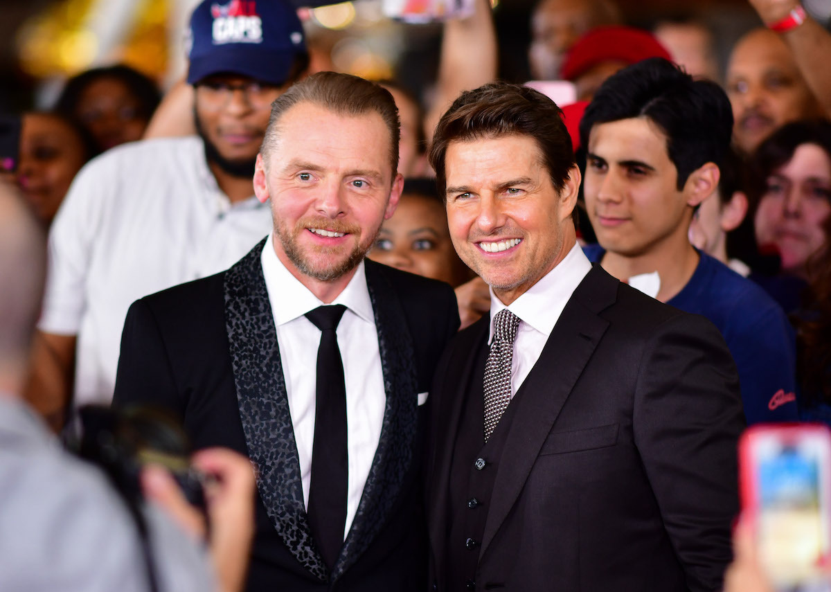 Simon Pegg and Tom Cruise at the U.S. premiere of 