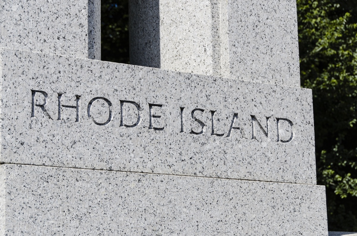 The section dedicated to fallen soldiers of the state of Rhode Island at the US War Memorial in Washington DC.