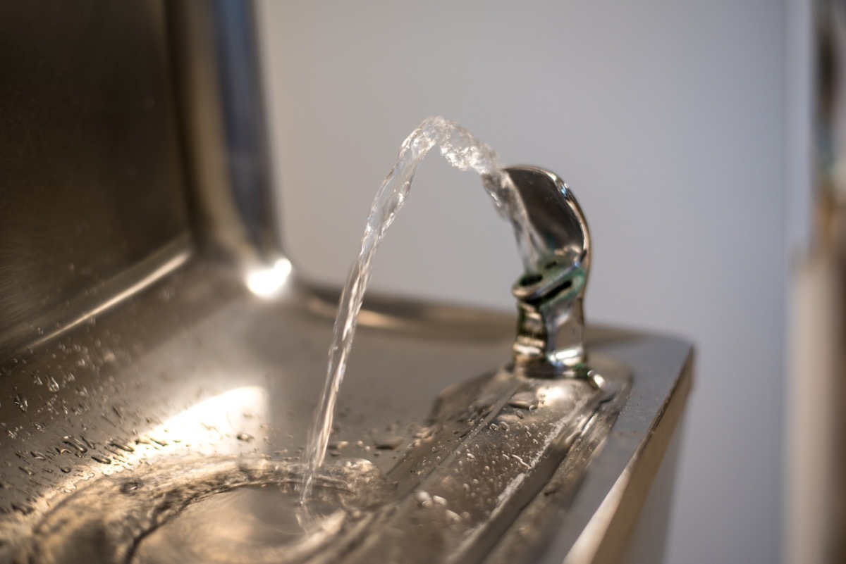 Water fountain close up