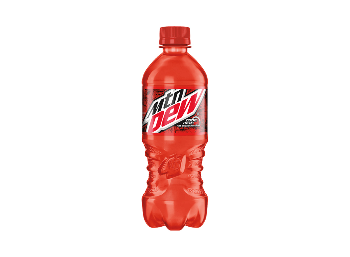 mountain dew code red bottle