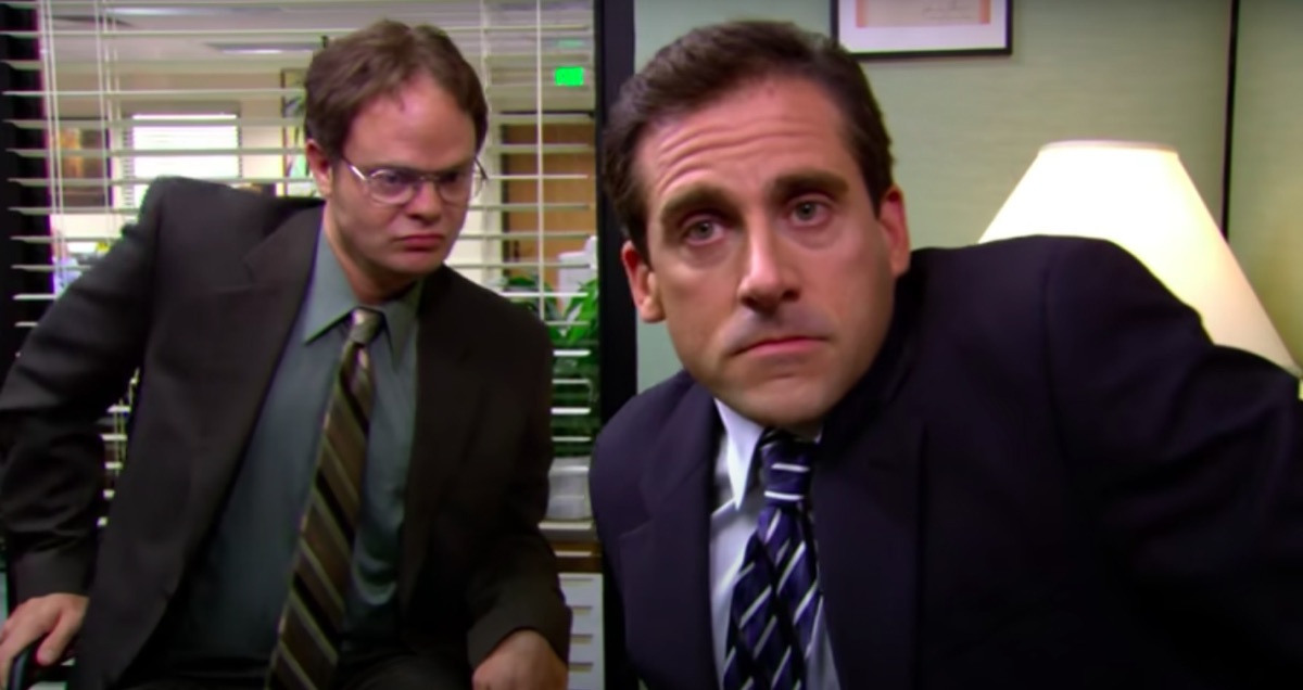 Rainn Wilson and Steve Carell in The Office