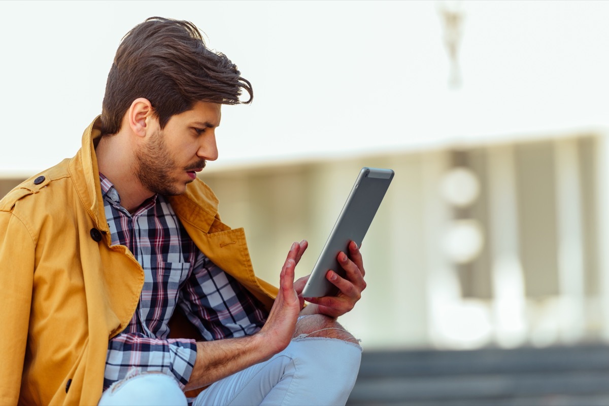 Man on a tablet