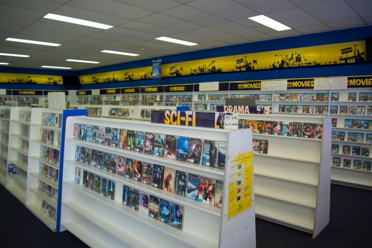 interior of a blockbuster