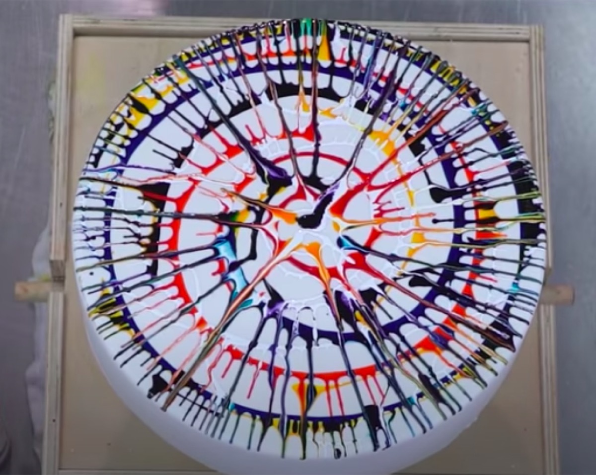 Cake Boss spin art cake