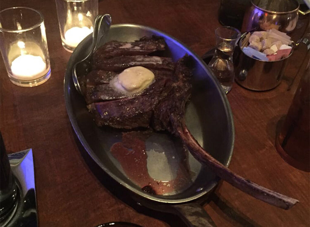 Tomahawk wagyu steak from stripsteak las vegas