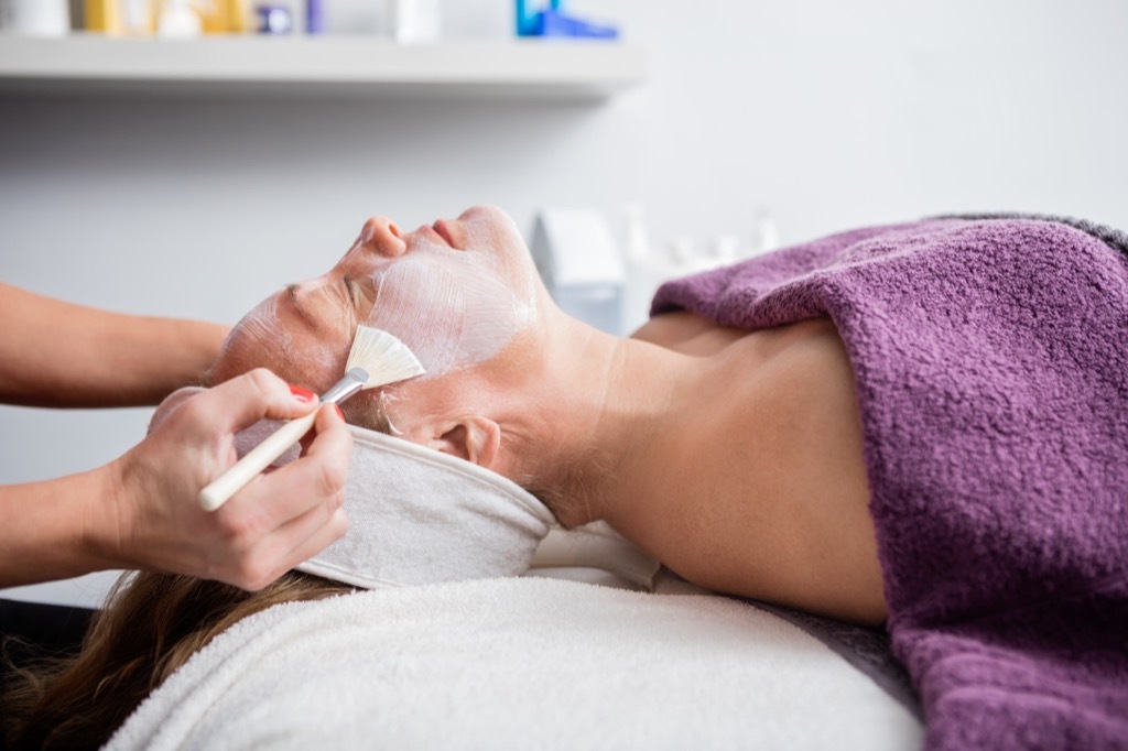 woman getting a facial - looking younger