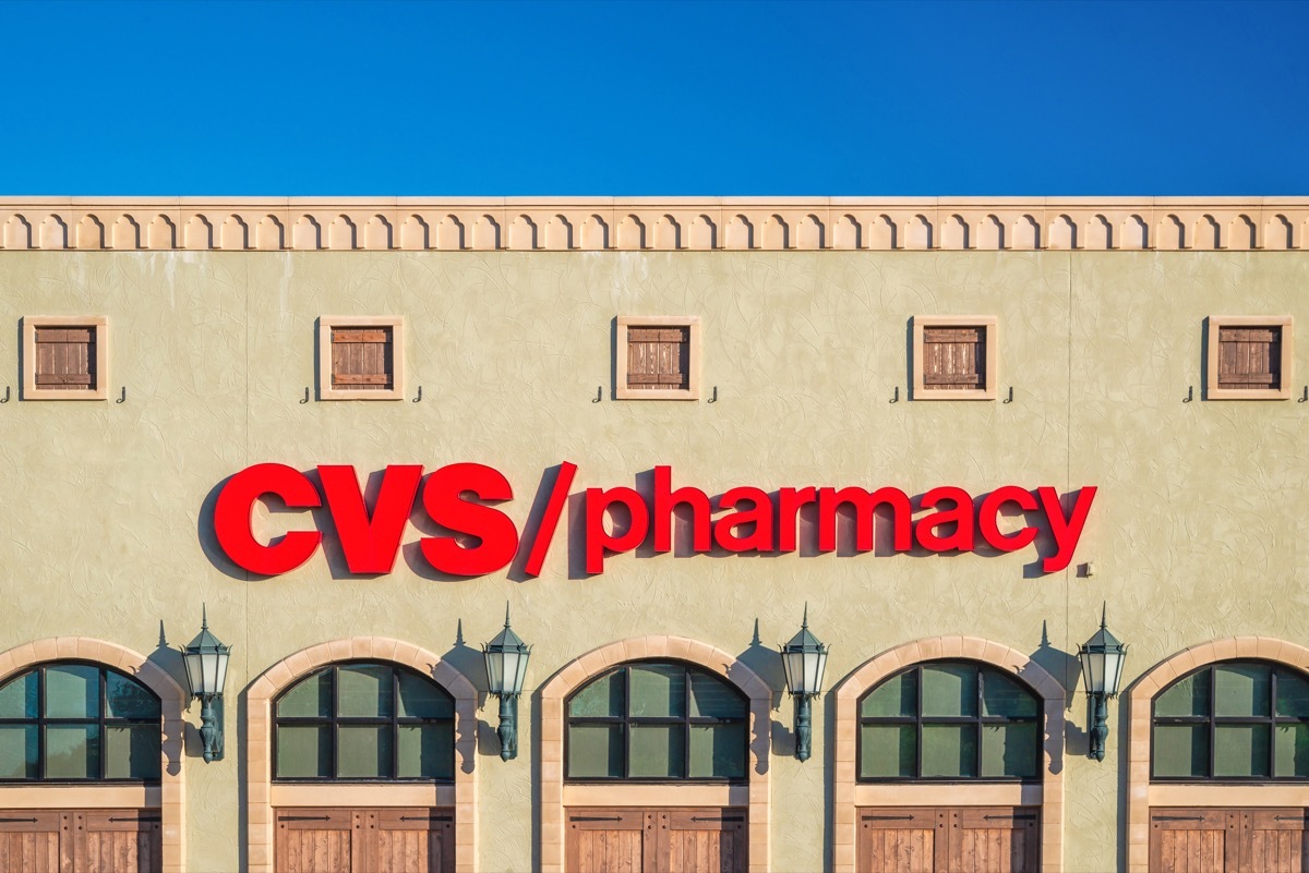 WESTLAKE, TEXAS - OCTOBER 27, 2019: CVS Pharmacy store exterior and sign. CVS Pharmacy is a subsidiary of the American retail and health care company CVS Health.