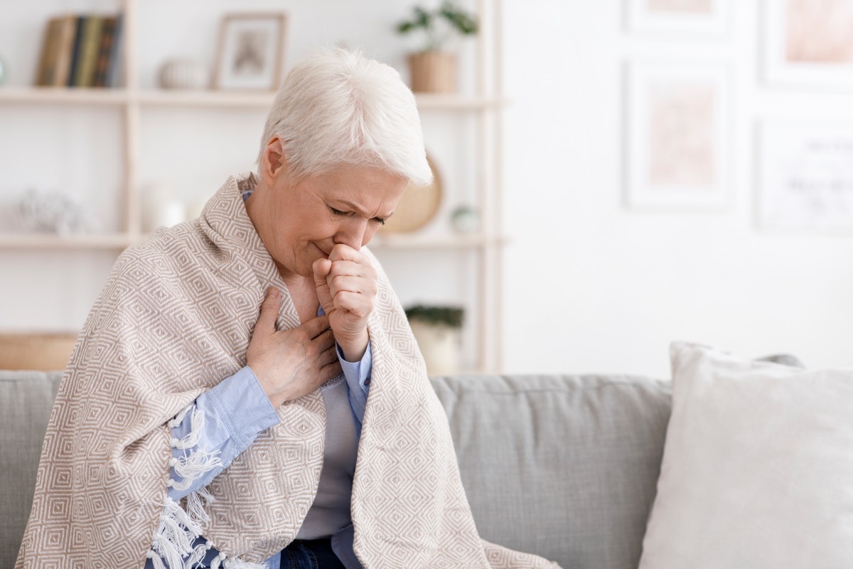 Woman coughing