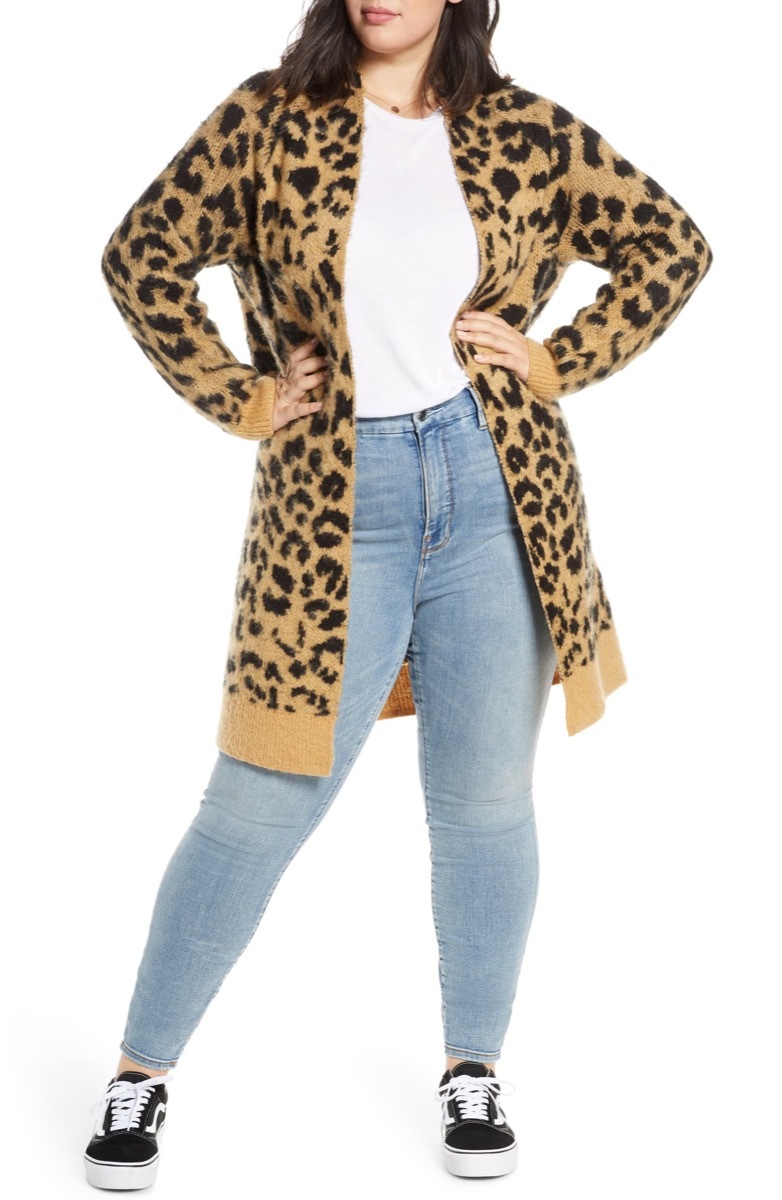 leopard-print cardigan, Nordstrom anniversary sale