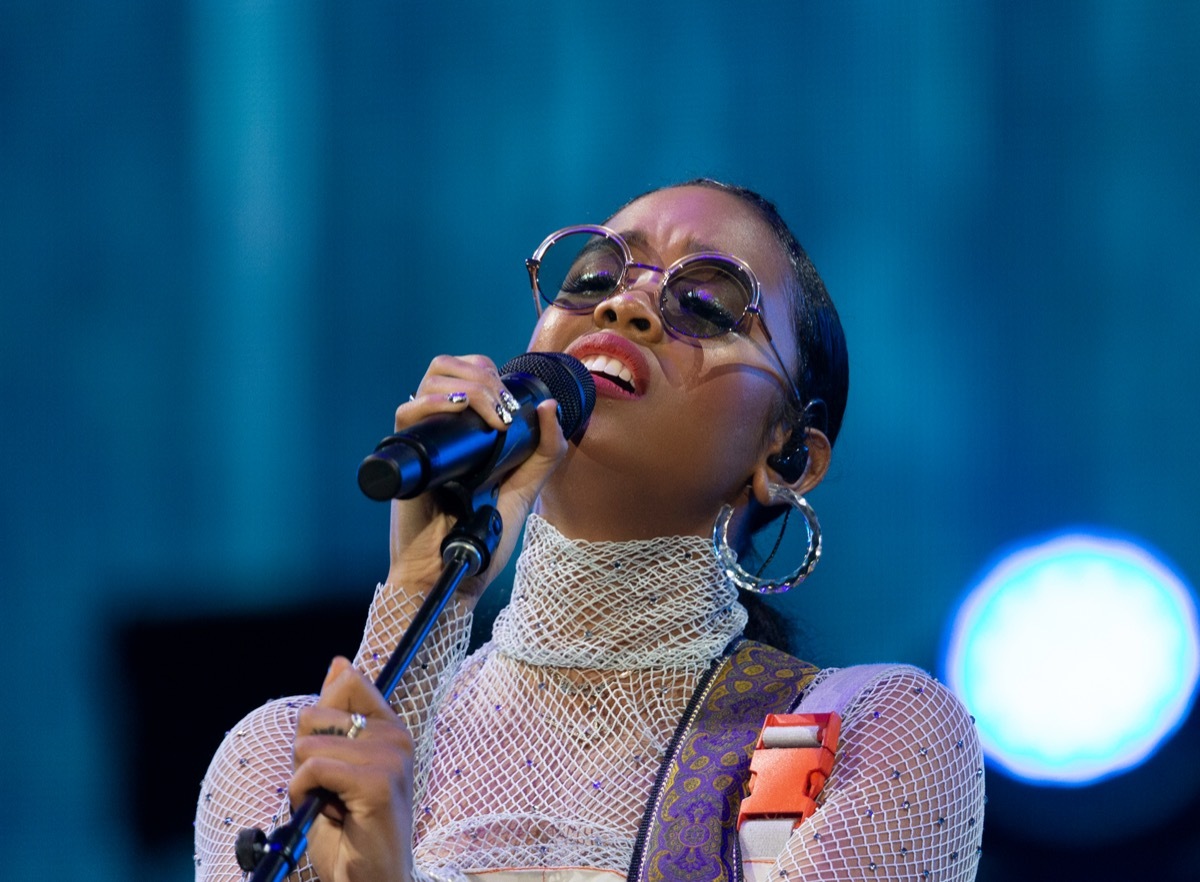 her musical artist performing on stage