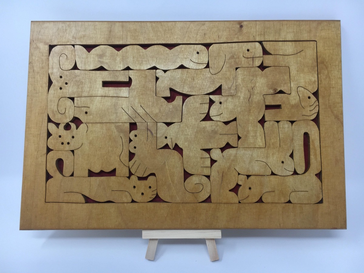 wooden zodiac puzzle