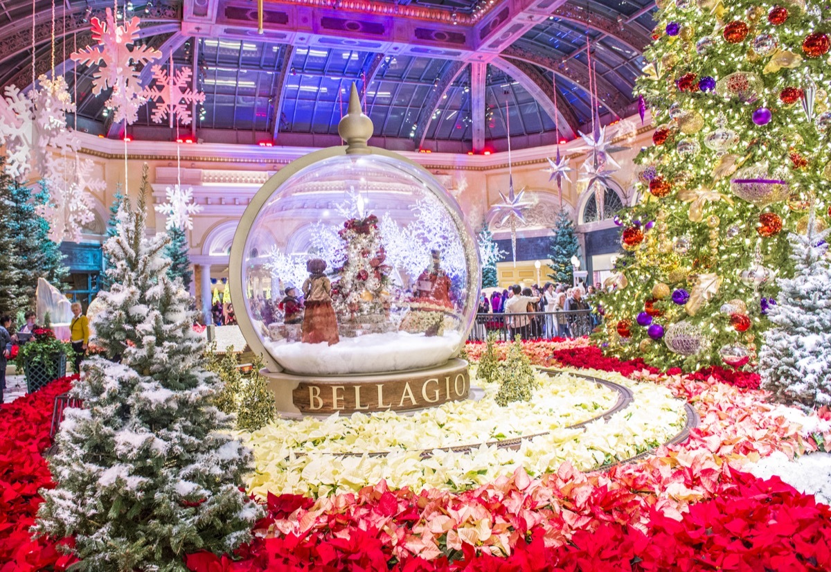 Christmas decorations at the Bellagio