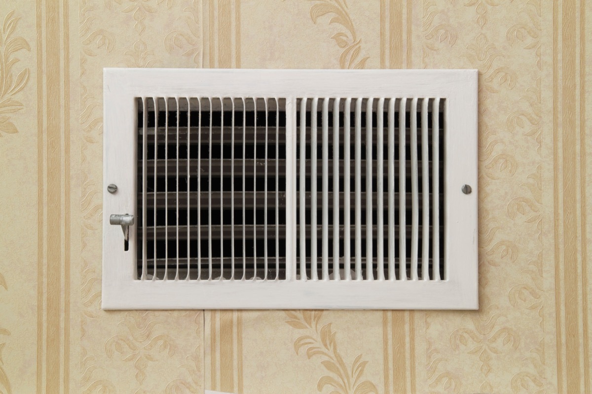 central air conditioning vent, property damage