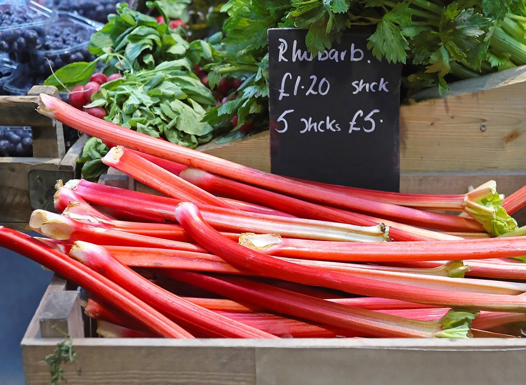 Spring foods rhubarb