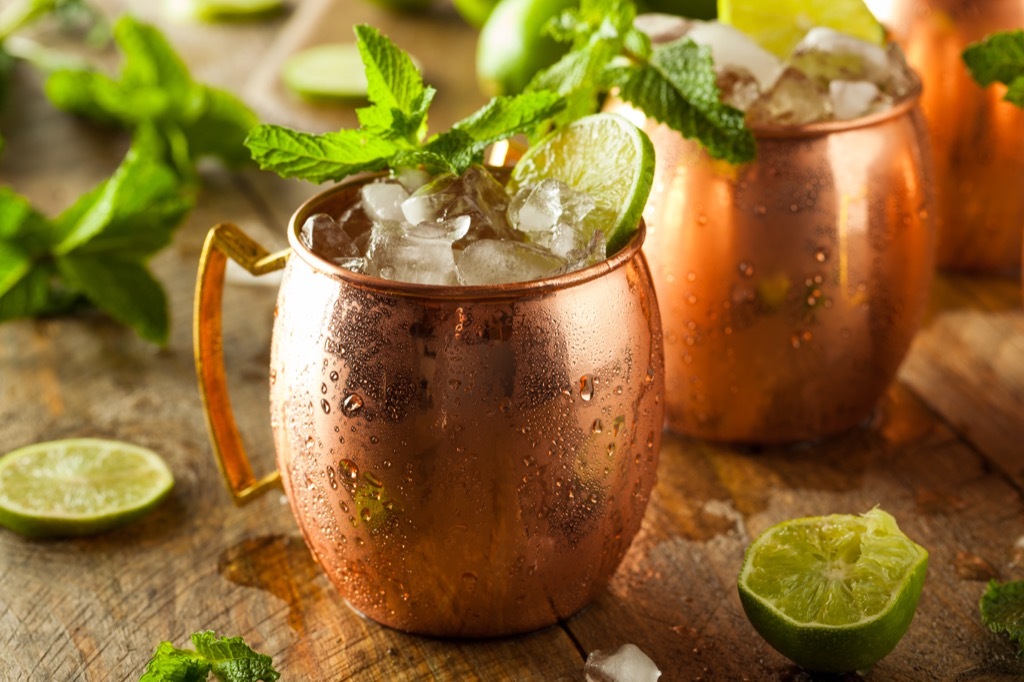 Drinking with boss, moscow mule