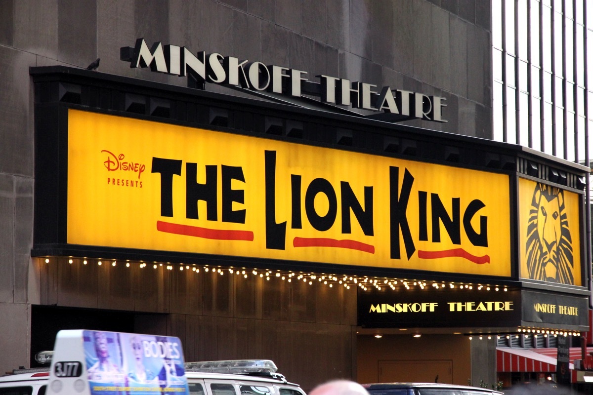 the lion king musical on broadway, 1998