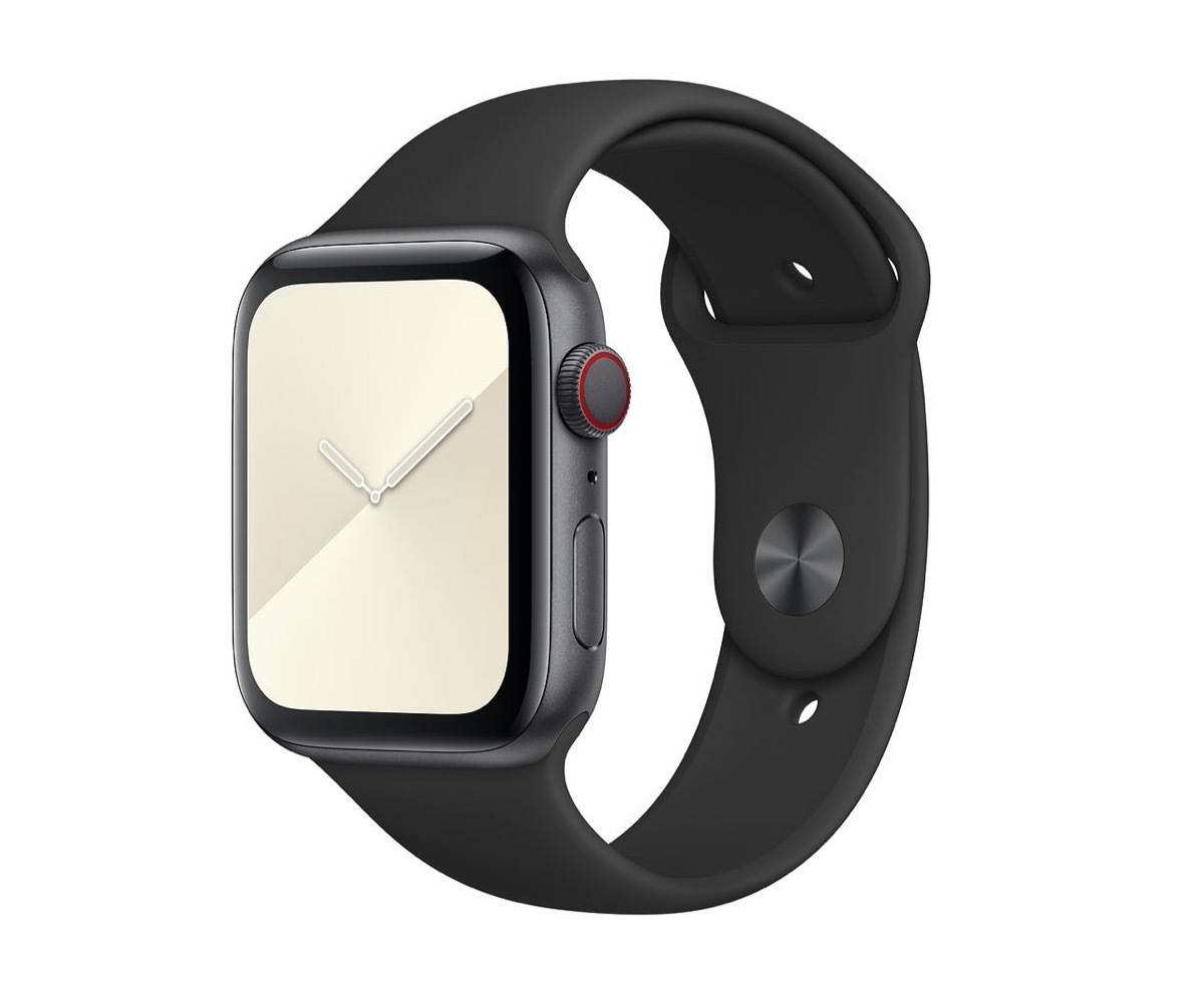 black apple watch sport band