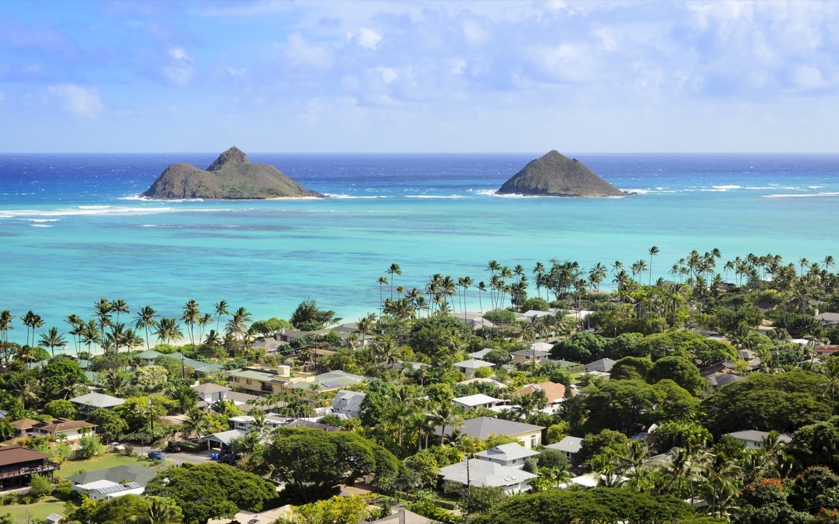 aerial view of Kailua Oahu