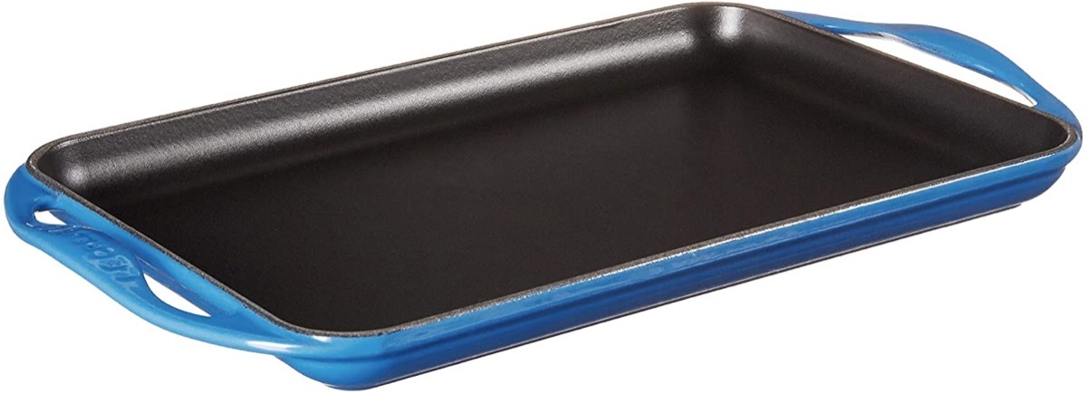 blue le creuset griddle