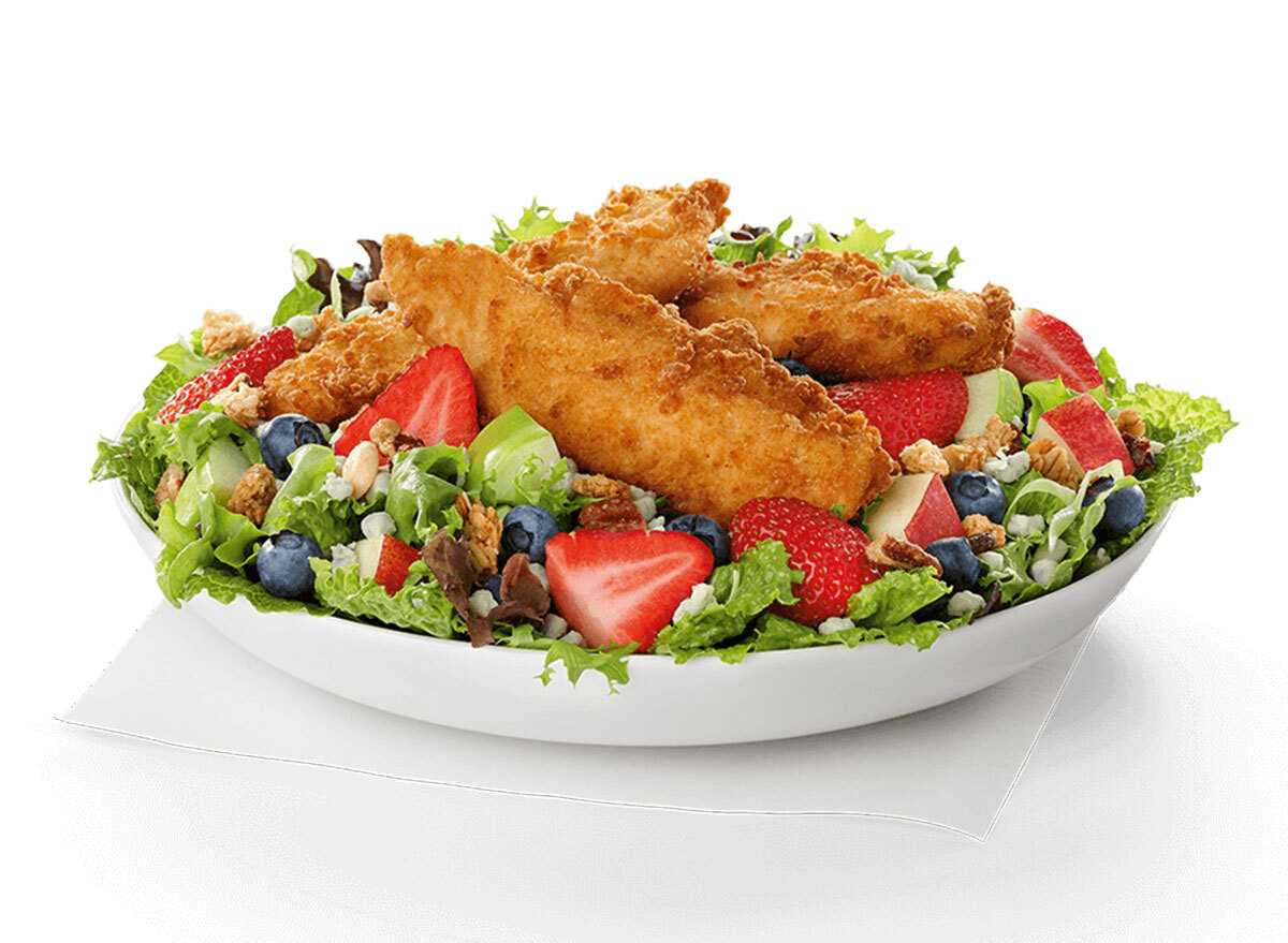 chick fil a grilled market salad w chick n strips