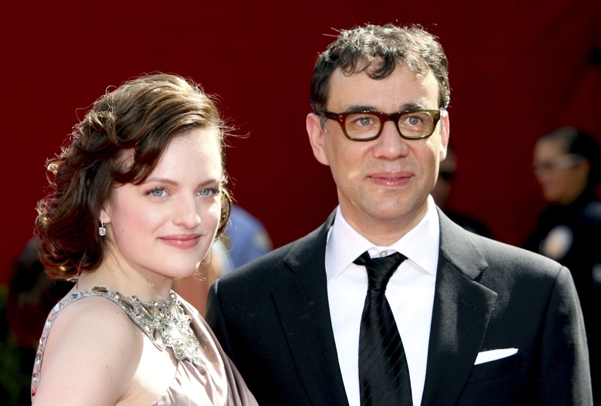 Elisabeth Moss and Fred Armison at the Primetime Emmy Awards