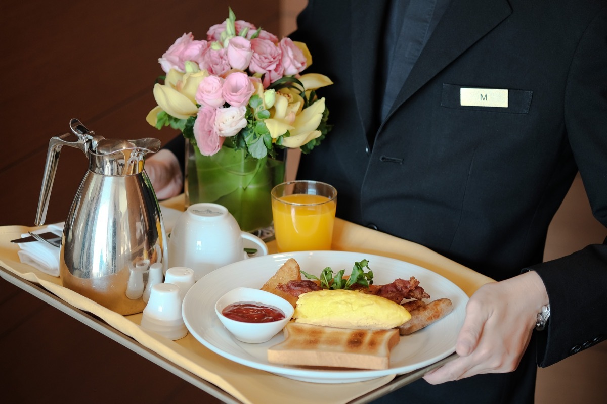 Room service in hotel