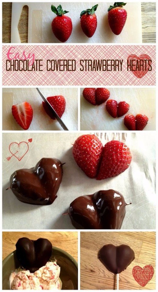 3.Chocolate Covered Strawberry Hearts